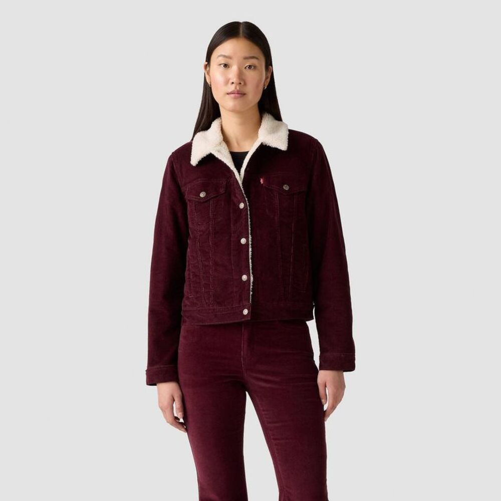 Open Box - Levi's -  Women's Original Trucker Jacket - Merlot XS Red